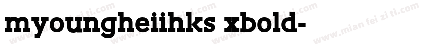 myoungheiihks xbold字体转换